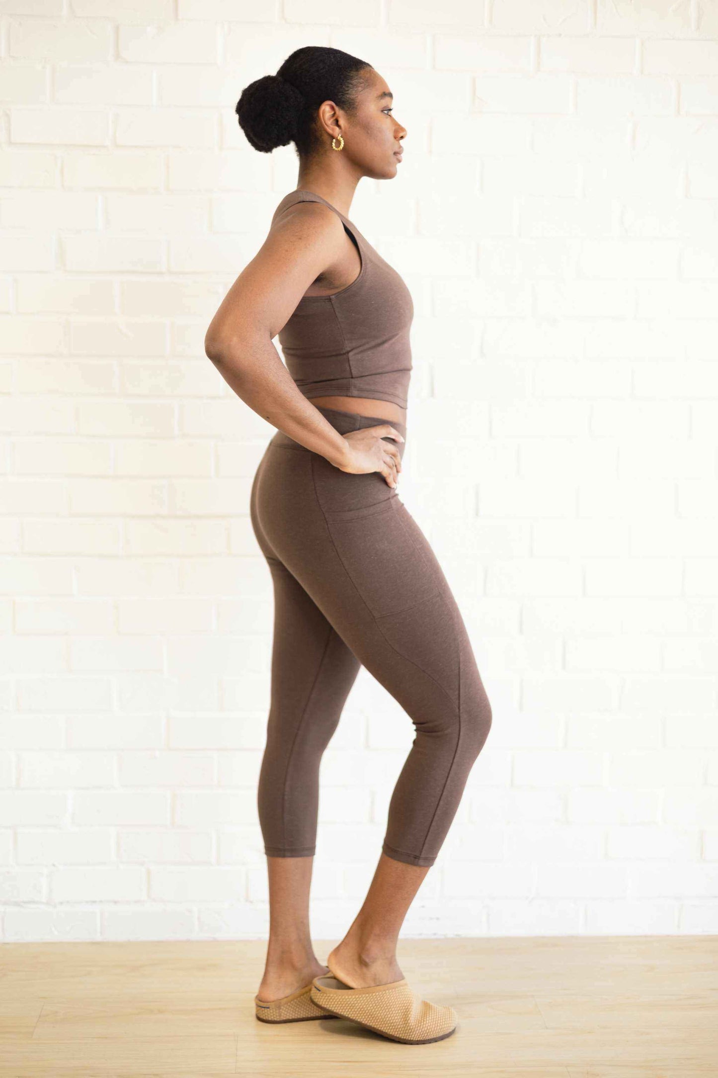 Hemp Capri Leggings with Pockets