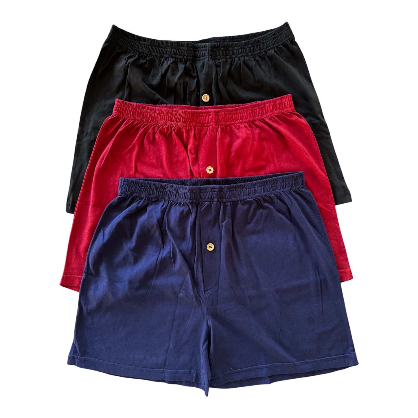 Hemp Boxer Shorts – Button Fly 3-pack Antibacterial Ecofriendly Men's Underwear
