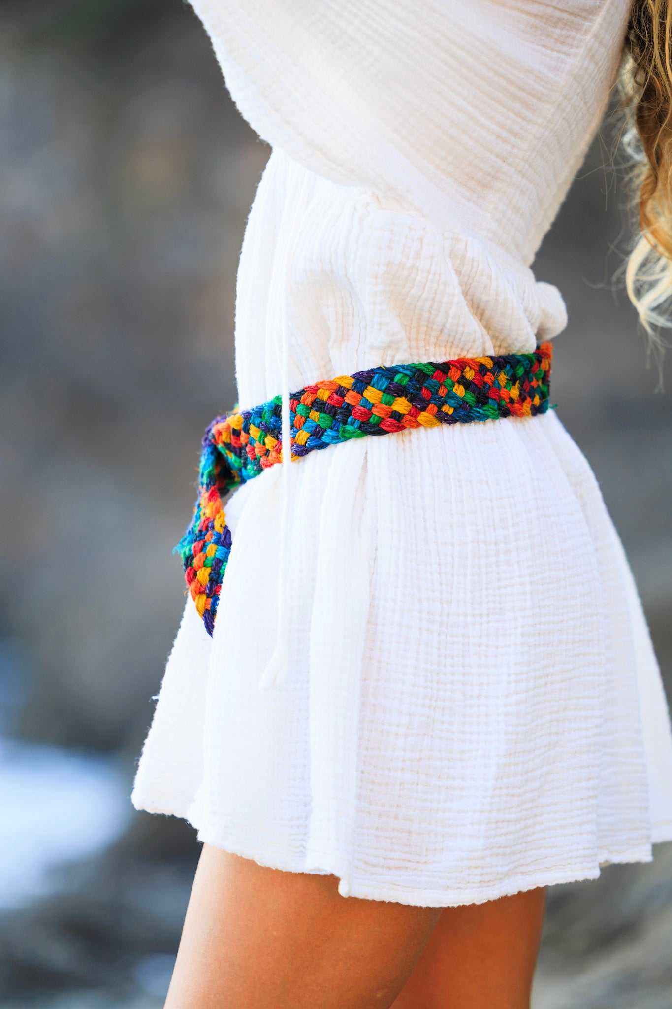 Hemp Belt - Handmade Multicolor Braided Belt