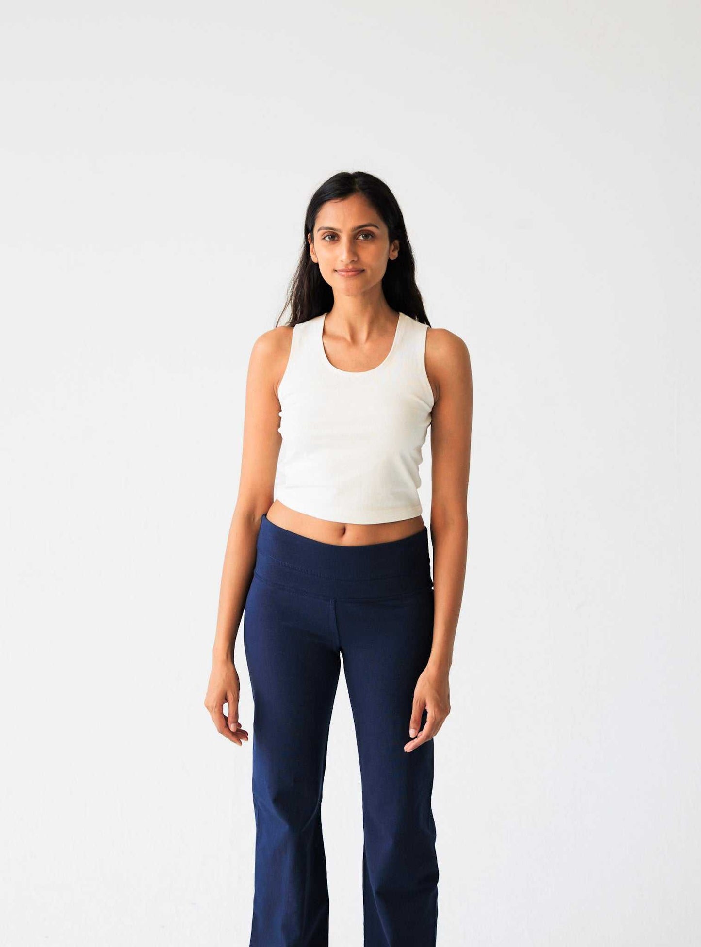 Yoga Crop Tank – Breathable Hemp Cotton Sustainable Minimalist Activewear