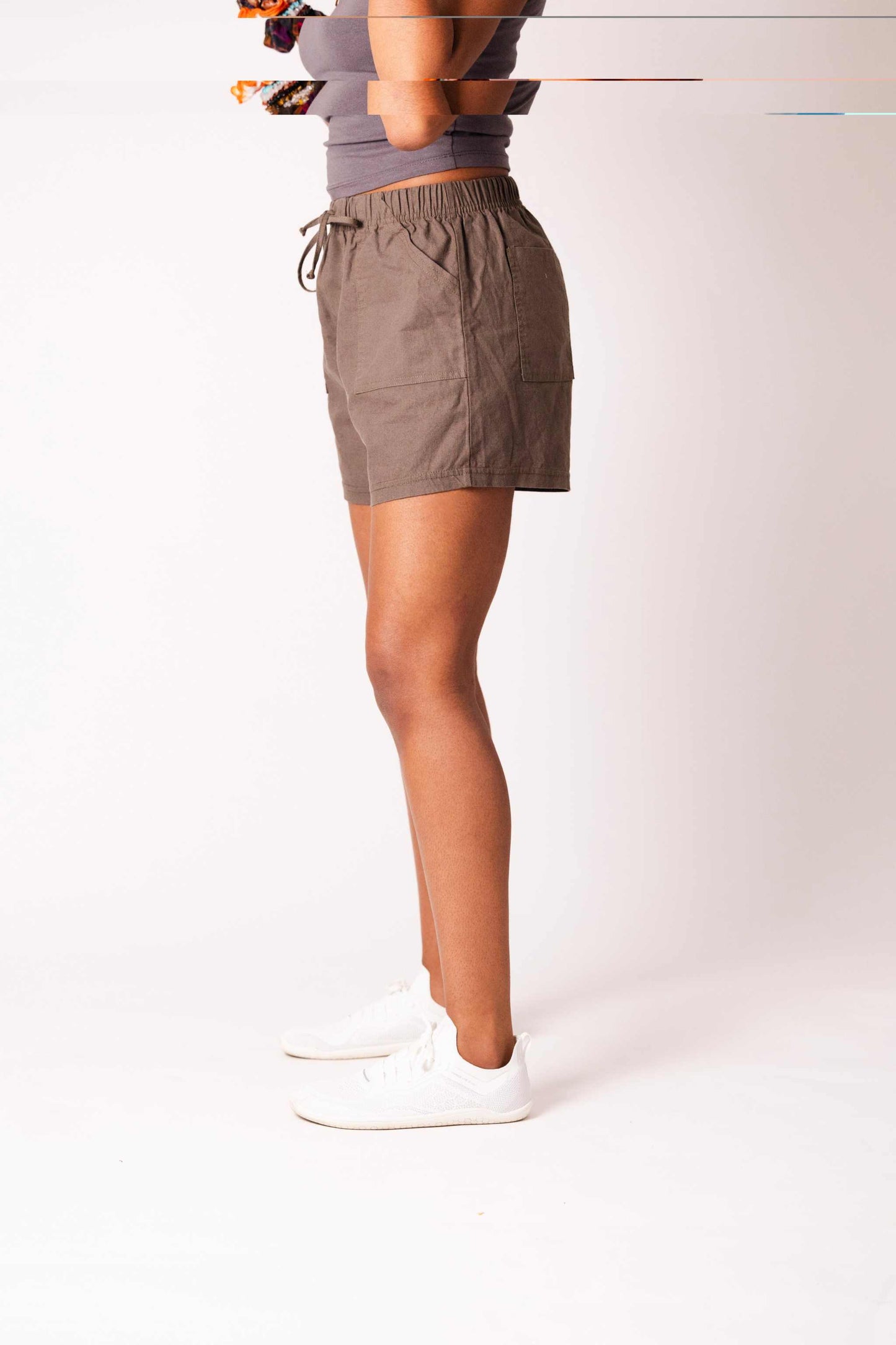 Women's Hemp Linen Shorts – Organic Cotton Blend, Eco-Friendly Summer Wear