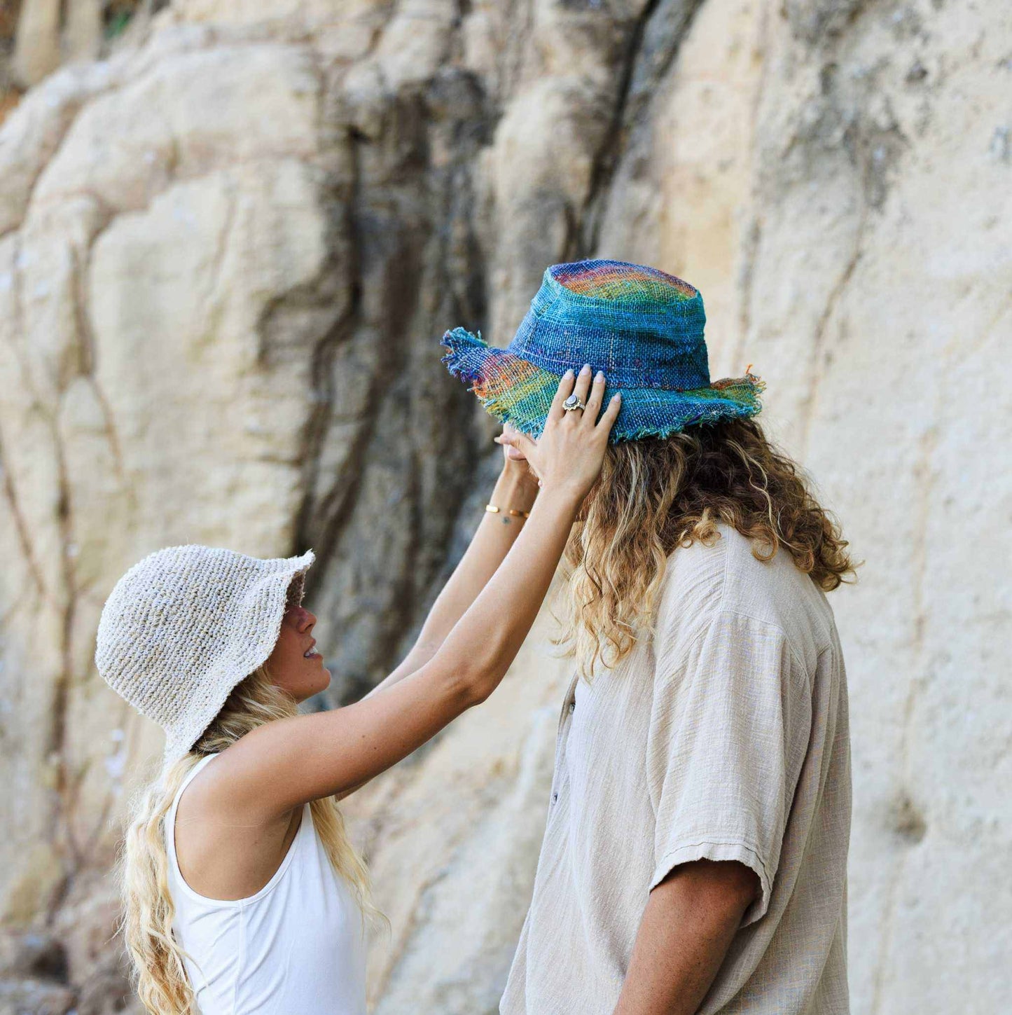 Hemp Hat - Multi-Color Rainbow Stylish and Eco-Friendly Sun Protection