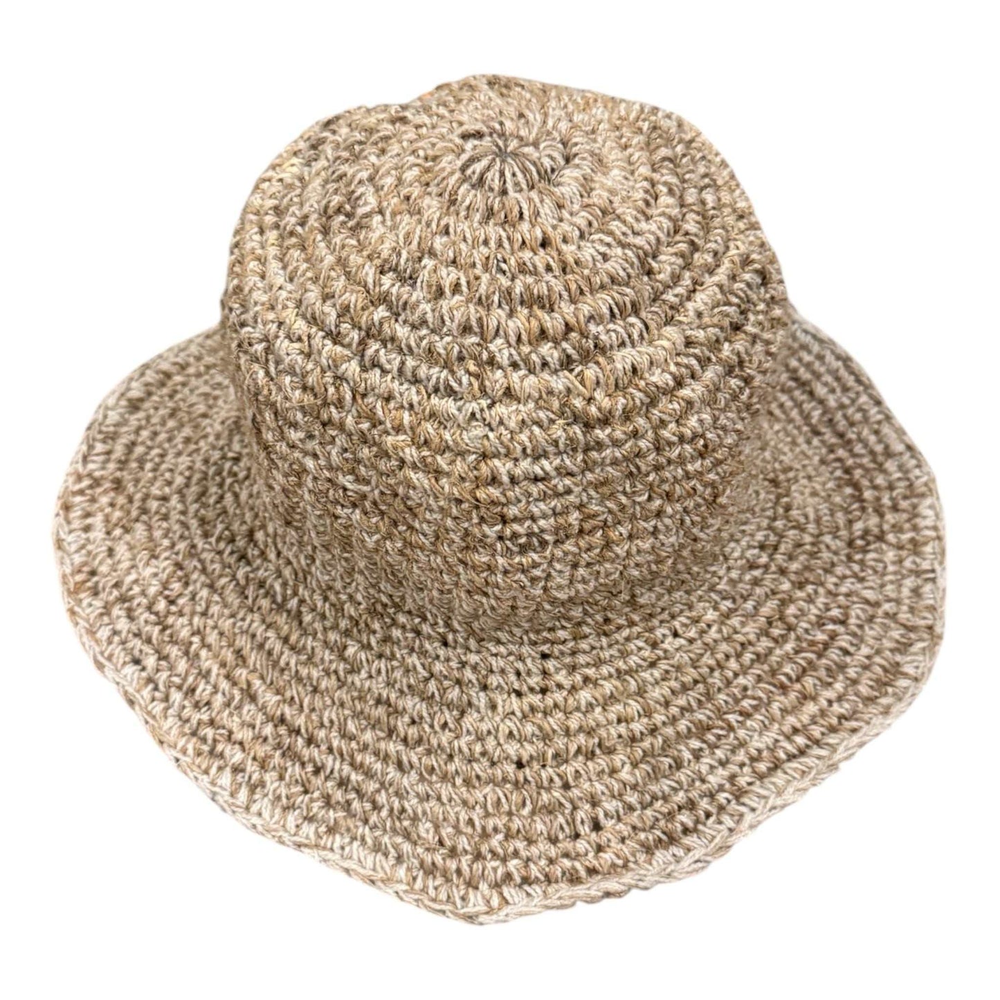 Hemp Crochet Sun Hat with Wire Brim-Handmade Eco-Friendly Summer Hat