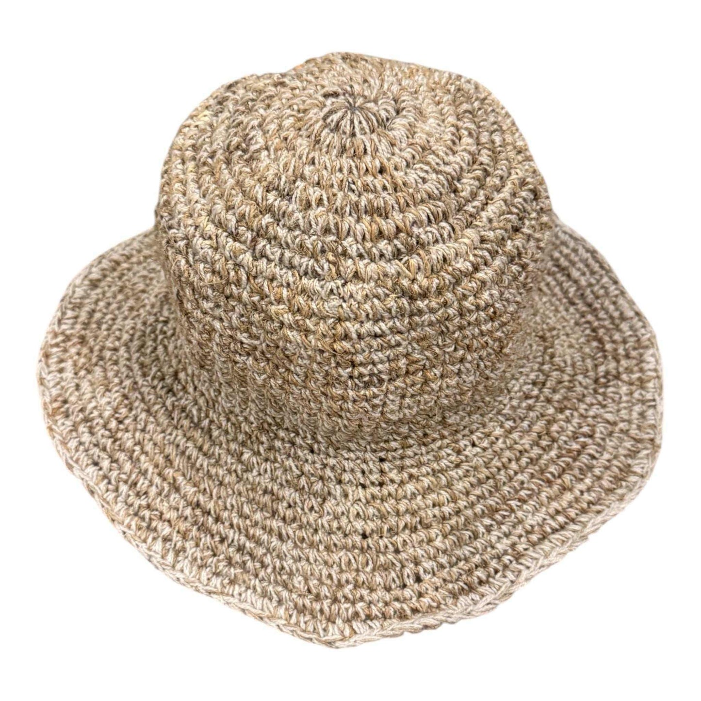 Hemp Crochet Sun Hat with Wire Brim-Handmade Eco-Friendly Summer Hat