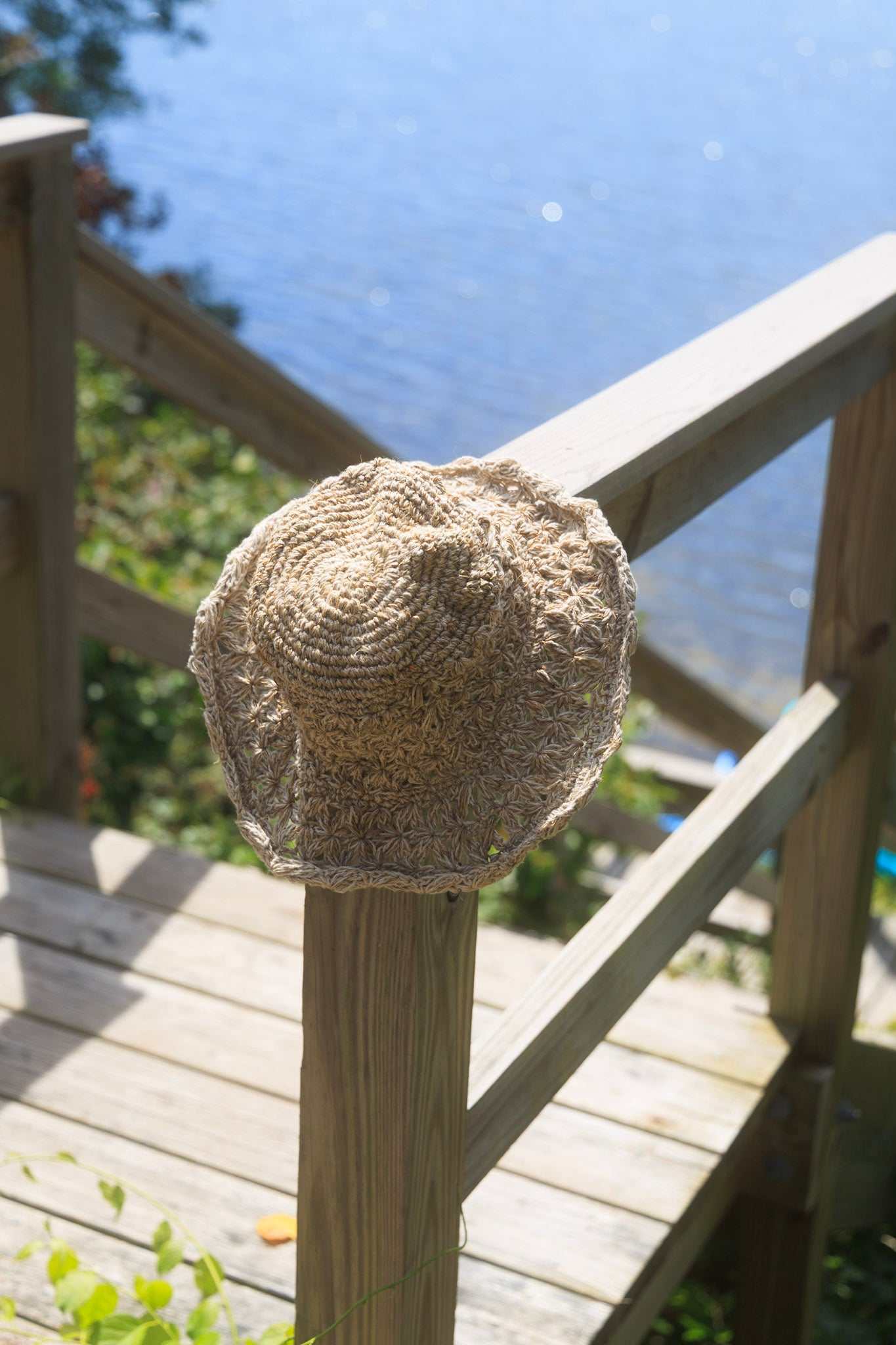 Crochet Sun Hat - Hemp | Handmade Summer Hat for Sun Protection