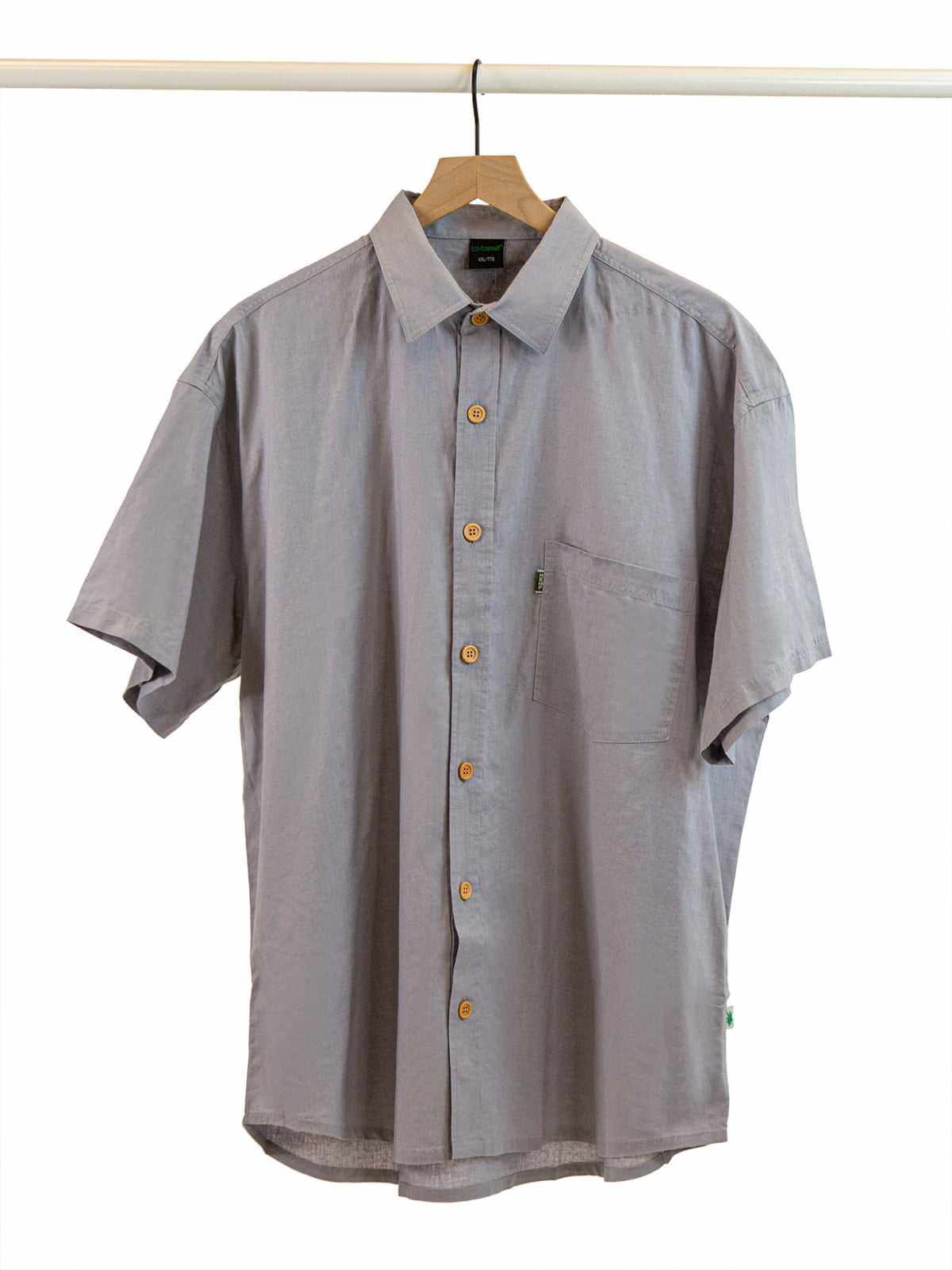 Hemp Shirt - Men's Eco-Friendly Hemp and Cotton Camp Shirt
