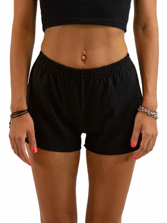 Breathable Athletic Shorts Hemp Material Construction Sustainable Workout Clothing Comfortable Movement Design Natural Stretch Fabric Cooling Effect Technology Running Performance Gear Yoga Practice Essential Summer Activity Wear Daily