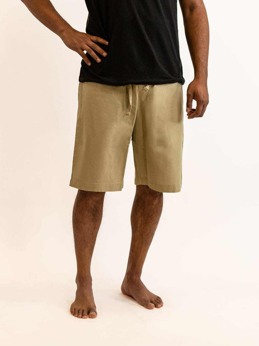 Hemp Shorts - Casual Linen-like Men's Organic Cotton Blend