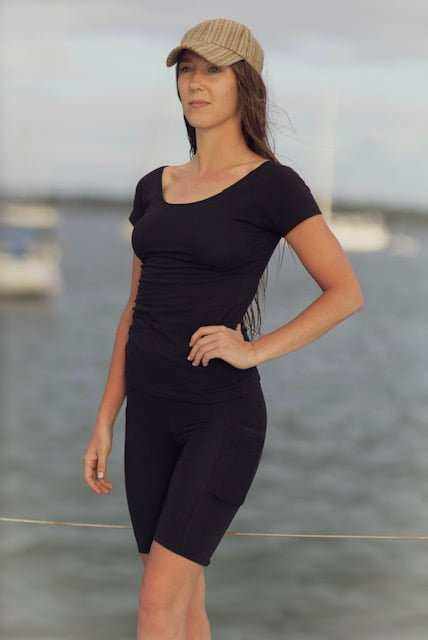 Hemp Shirt Scoop Neck Top - Hemp Short Sleeve Casual Shirt|Asatre