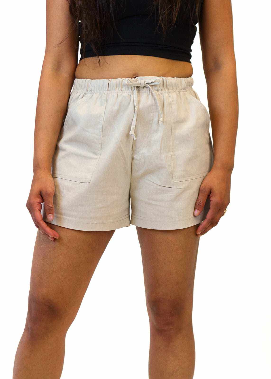 Casual Shorts - Women's Hemp Linen Like Shorts|Asatre
