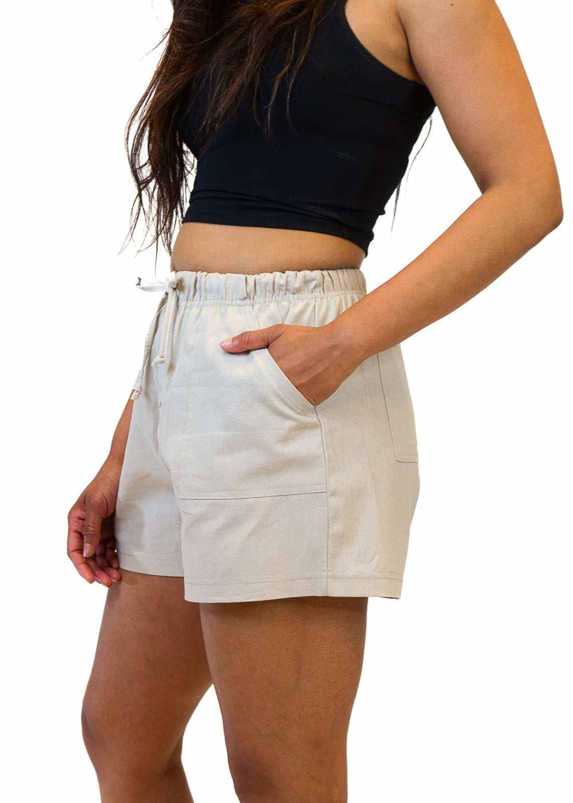 Casual Shorts - Women's Hemp Linen Like Shorts|Asatre
