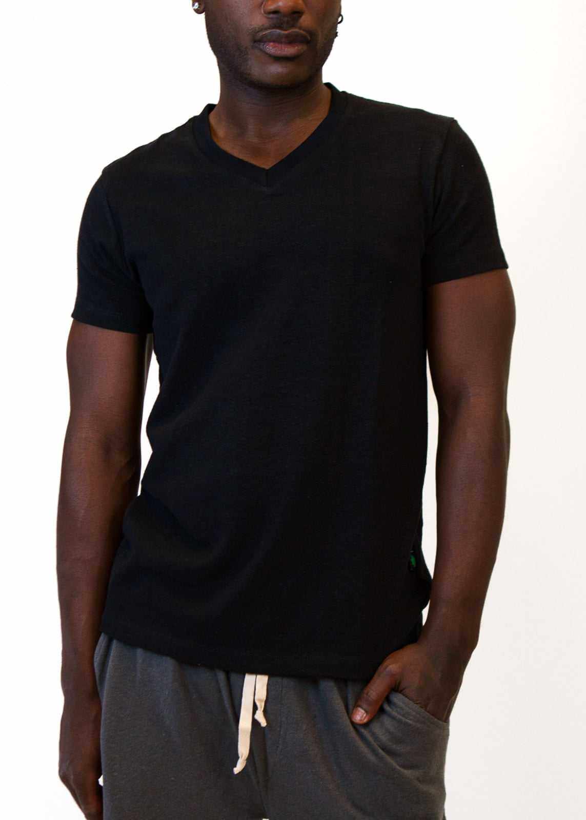 Hemp Shirt - Men's Hemp Short Sleeve V-Neck Top|Asatre