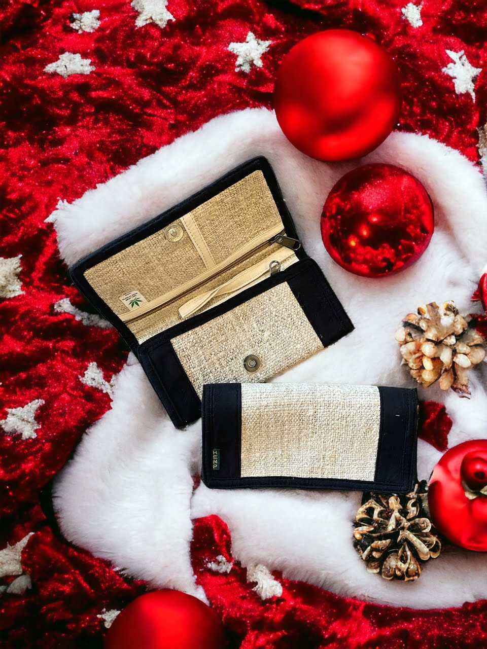 Hemp Wallet - Women's Handmade, Eco-Friendly Black Trim|Asatre
