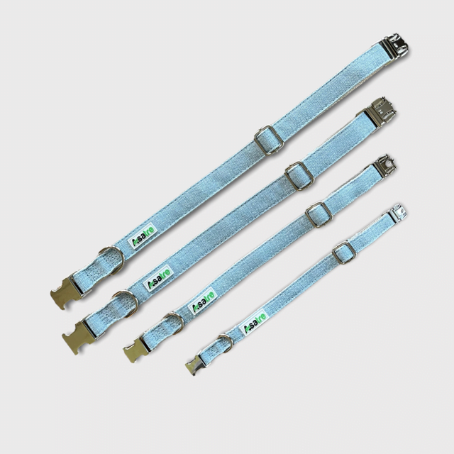 Hemp Dog Collar with Metal Buckle