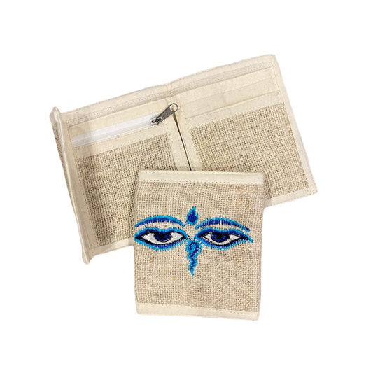 Hemp Bi-Fold Wallet - Buddha Eyes