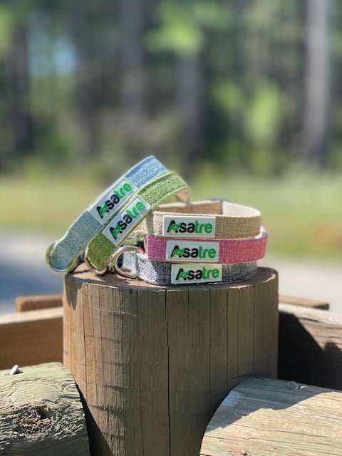 Eco-friendly hemp breakaway cat collars in multiple colors with adjustable fit and reinforced stitching