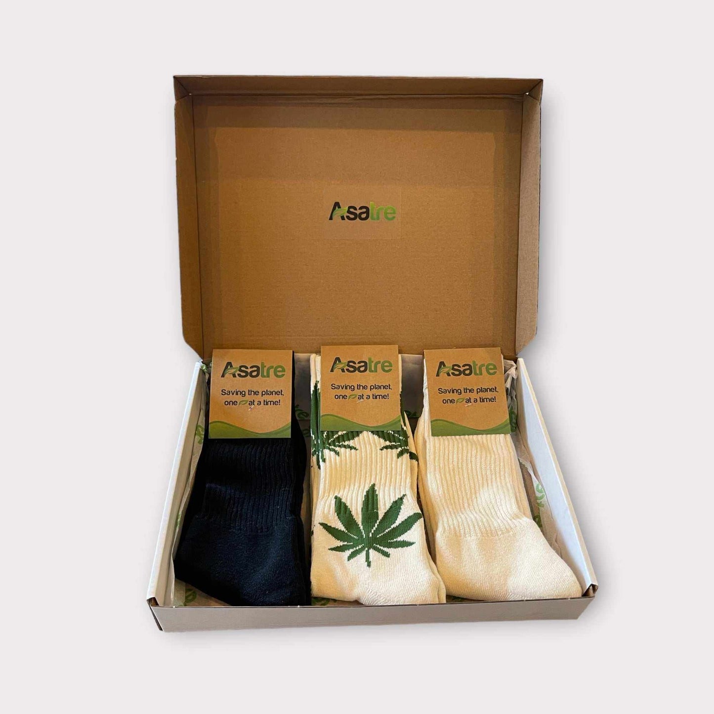 Men's Hemp and Organic Cotton Calf Socks Gift Box