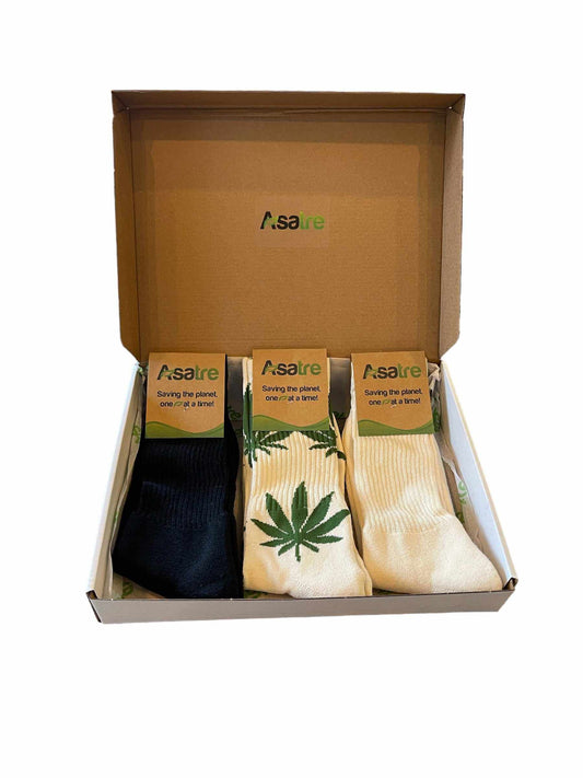 Hemp Socks - Women's Organic Cotton Calf Socks Gift Box Set|Asatre