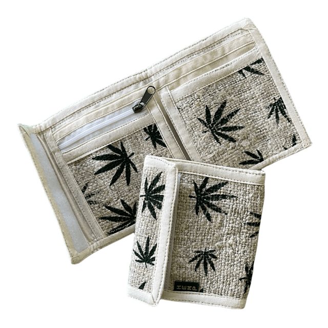 Hemp Leaf Bi-Fold Wallet