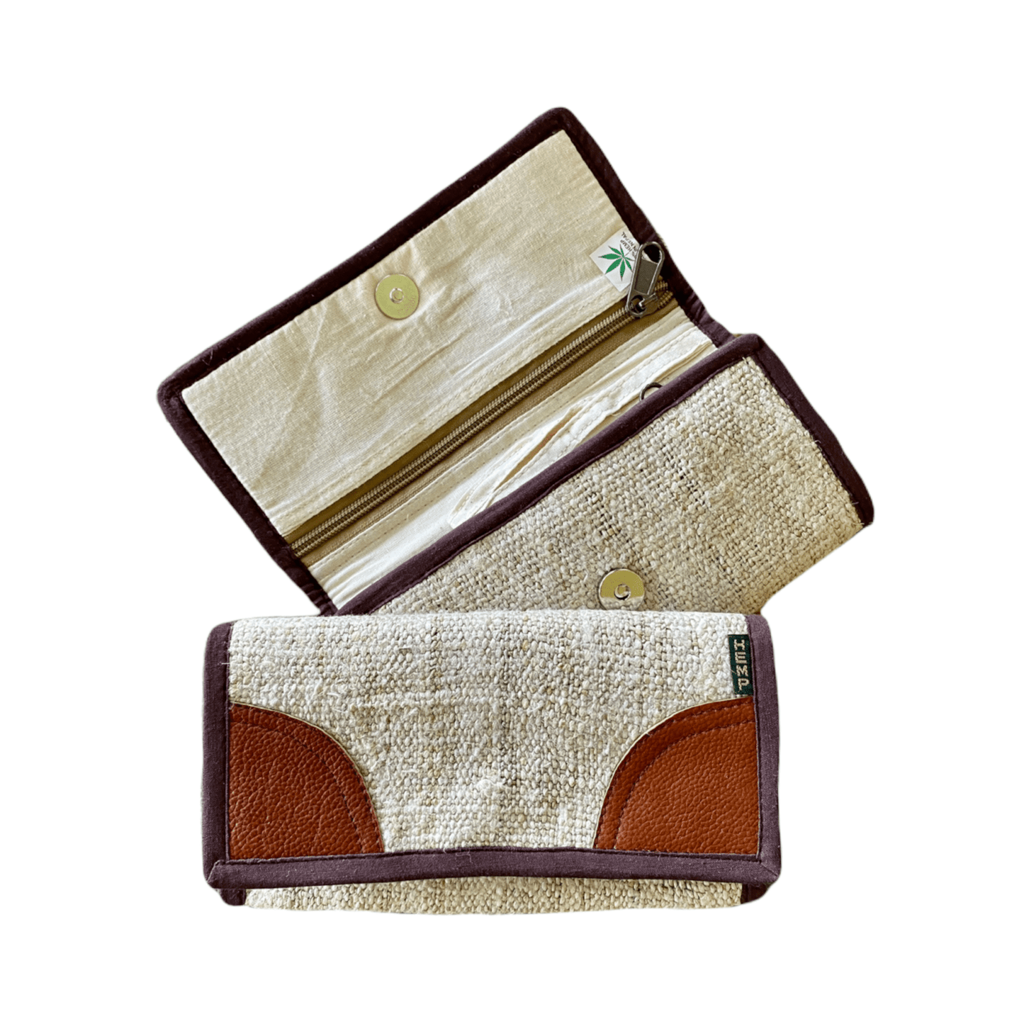 Women's Hemp Wallet - Golden Brown