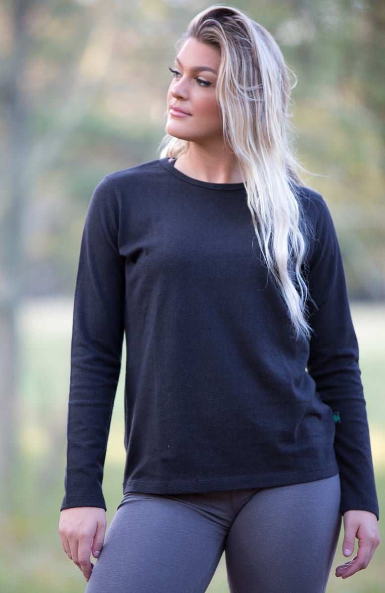 Hemp Shirt - Women's Long Sleeve Crew | Eco-friendly Comfort