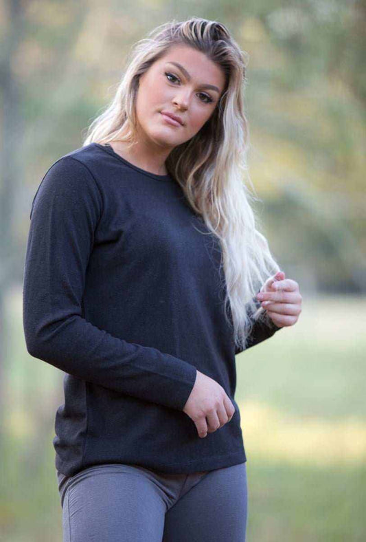 Hemp Shirt - Women's Long Sleeve Crew | Eco-friendly Comfort