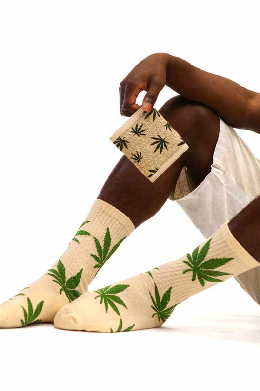 Hemp Leaf Wallet and Socks - Asatre