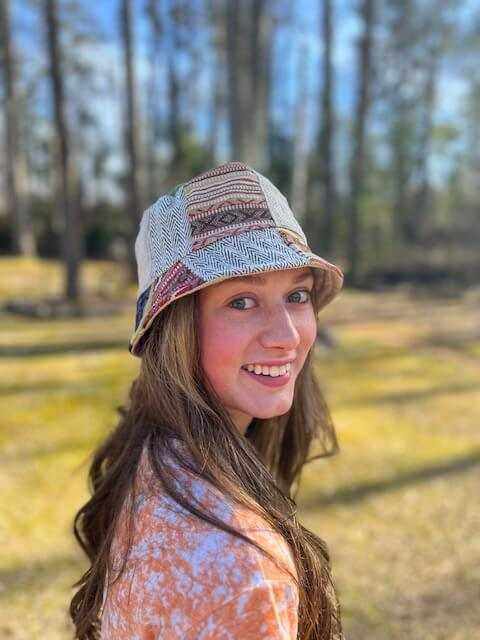 Hemp Hat - Eco-Friendly Patchwork Bucket or Sun Hat|Asatre