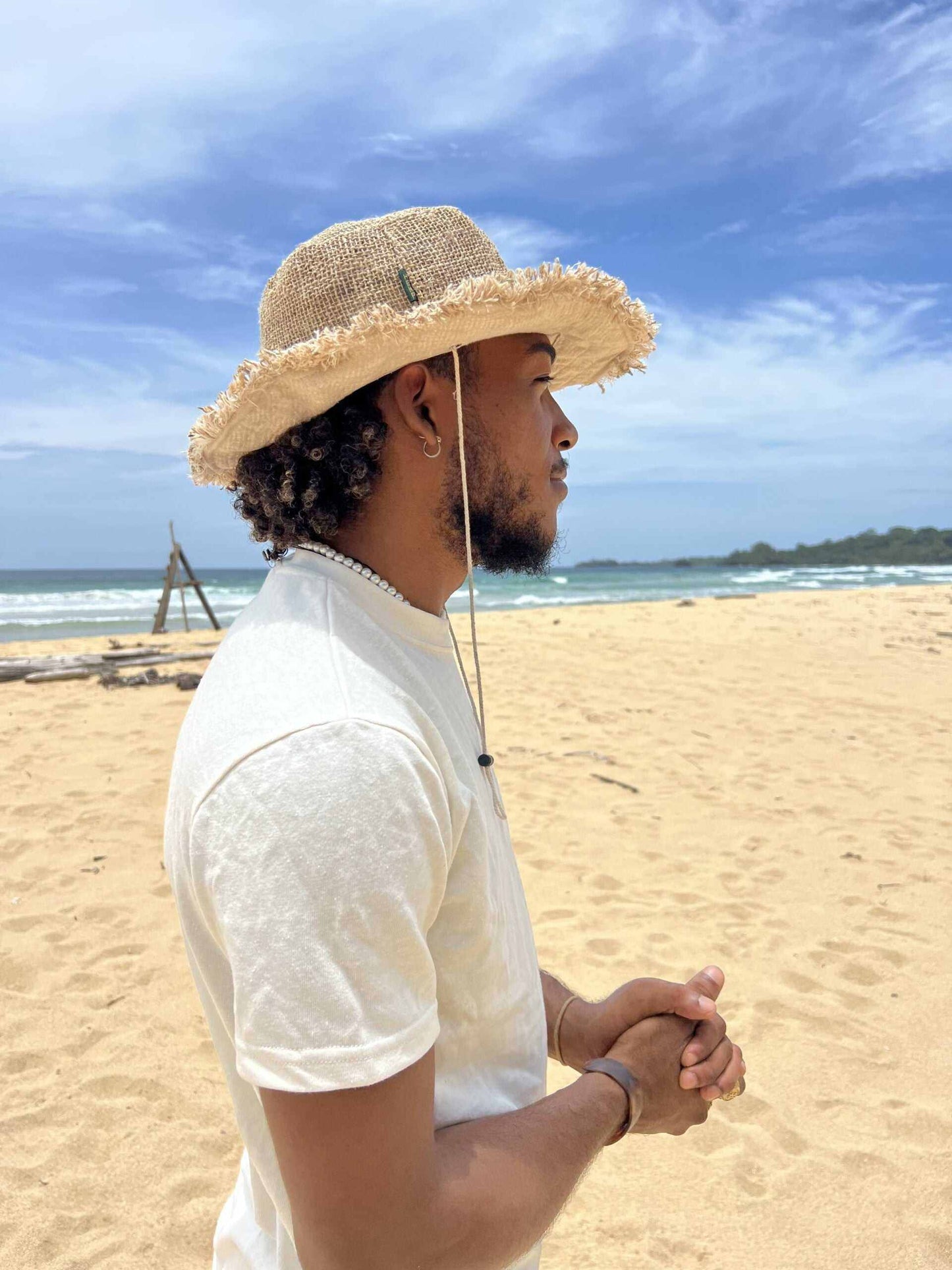 Hemp Safari Hat with Adjustable Chin Strap