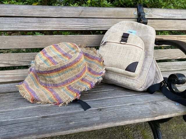Hemp Sun Hat - Multi Color Stripe