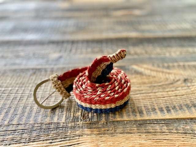 Hemp Patriotic Belt -Red White Blue