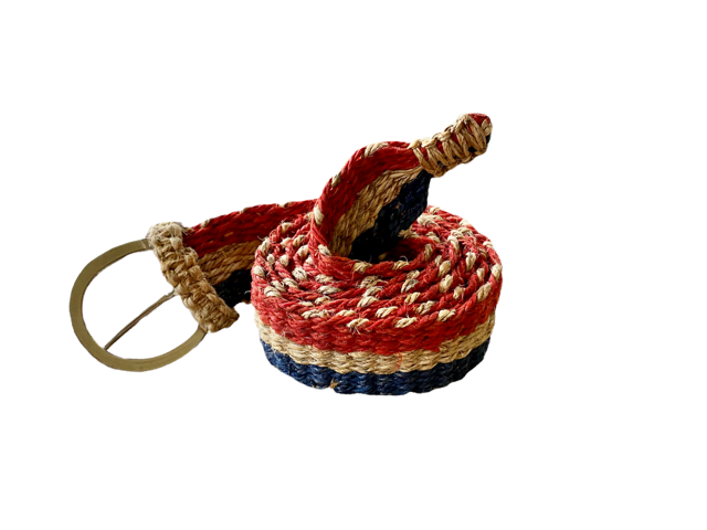 Hemp Patriotic Belt -Red White Blue