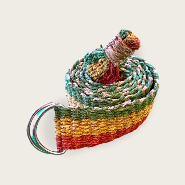 Hemp Red Yellow Green Belt