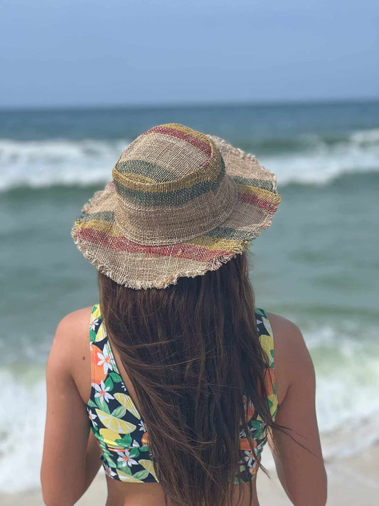 Hemp Sun Hat - Rasta by Asatre