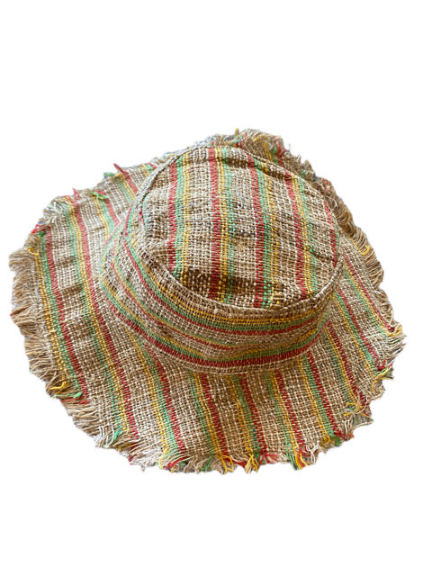 Hemp Sun Hat - Multi Color Stripe