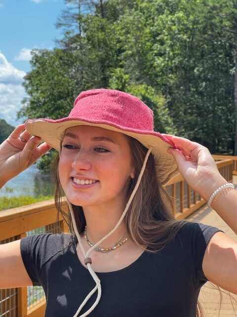 Safari Hat - Hemp Sun Hat with Chin Cord in Vibrant Colors|Asatre