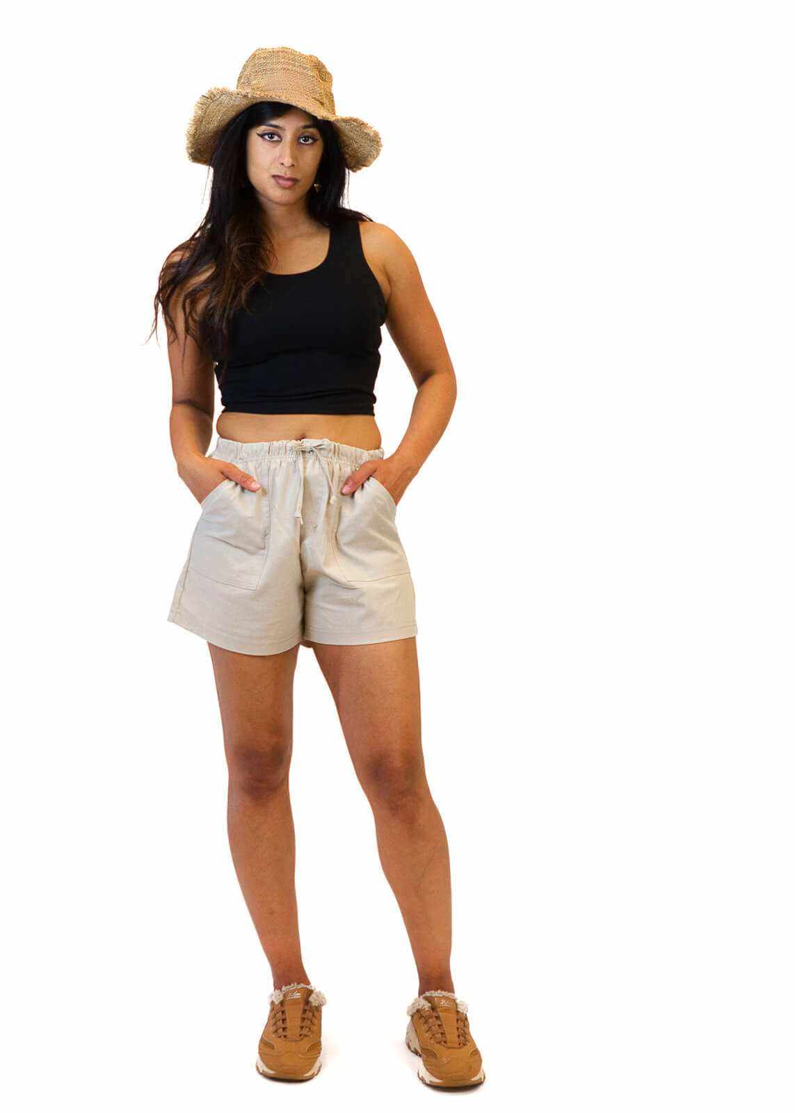 Casual Shorts - Women's Hemp Linen Like Shorts|Asatre