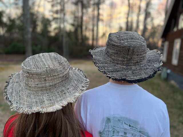 Boho Hemp Beach Sun Hat - Black or Green