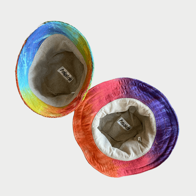 Tie dye hat - Hemp Rainbow Bucket or Sun Hat for Any Season|Asatre