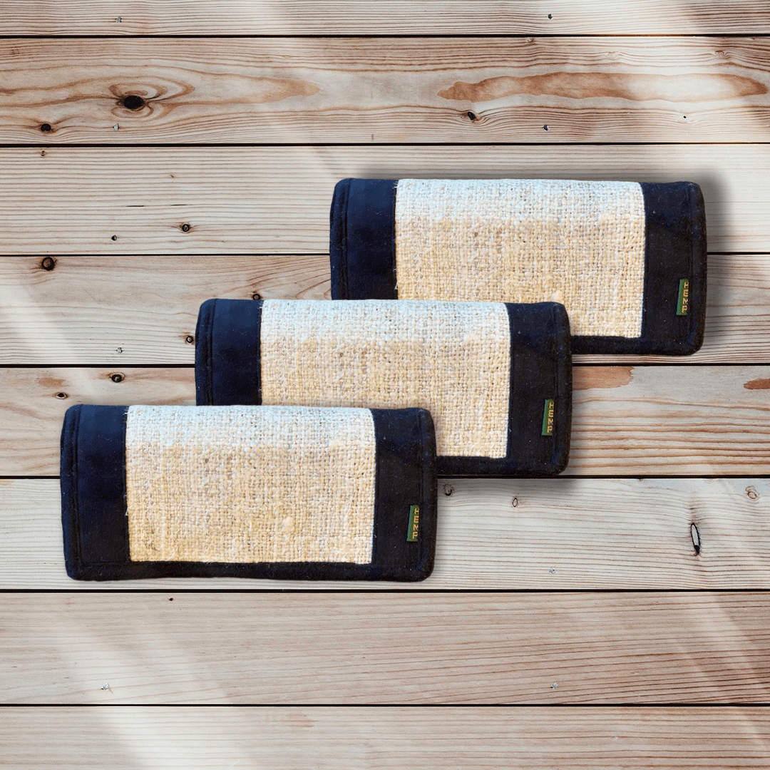 Hemp Wallet - Women's Handmade, Eco-Friendly Black Trim|Asatre