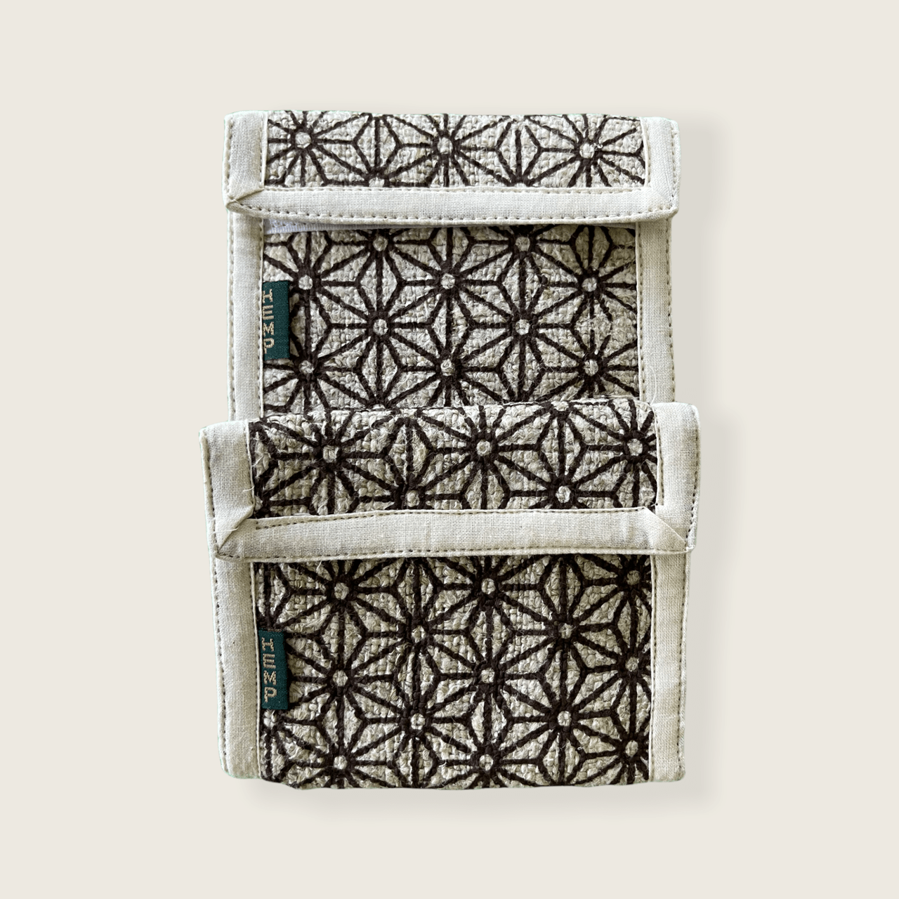 Men's Hemp Wallet with Asanoha Pattern