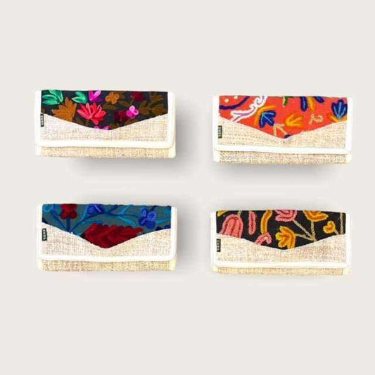 Hemp Wallet - Embroidered Women's Clutch Purse | Eco-Friendly|Asatre