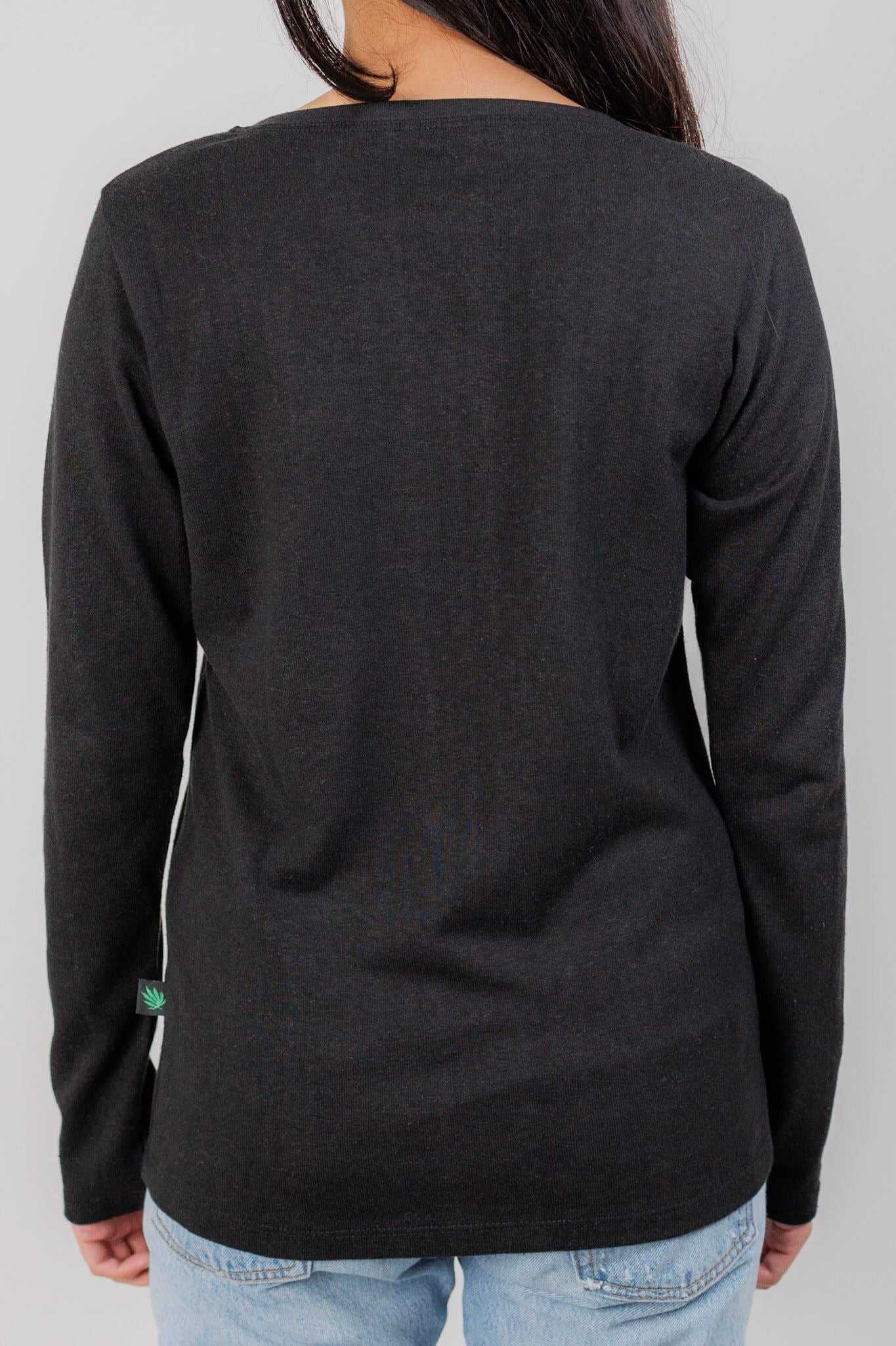 Hemp Shirt - Women's Long Sleeve V-neck Jersey Top|Asatre