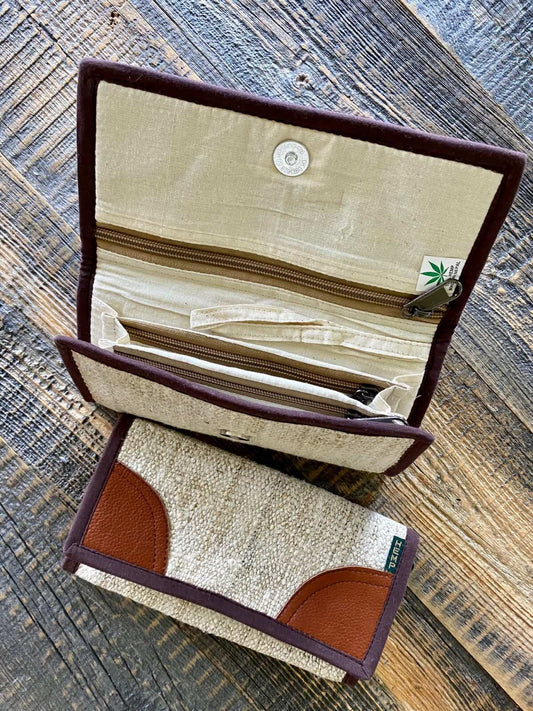 Women's Hemp Wallet - Golden Brown
