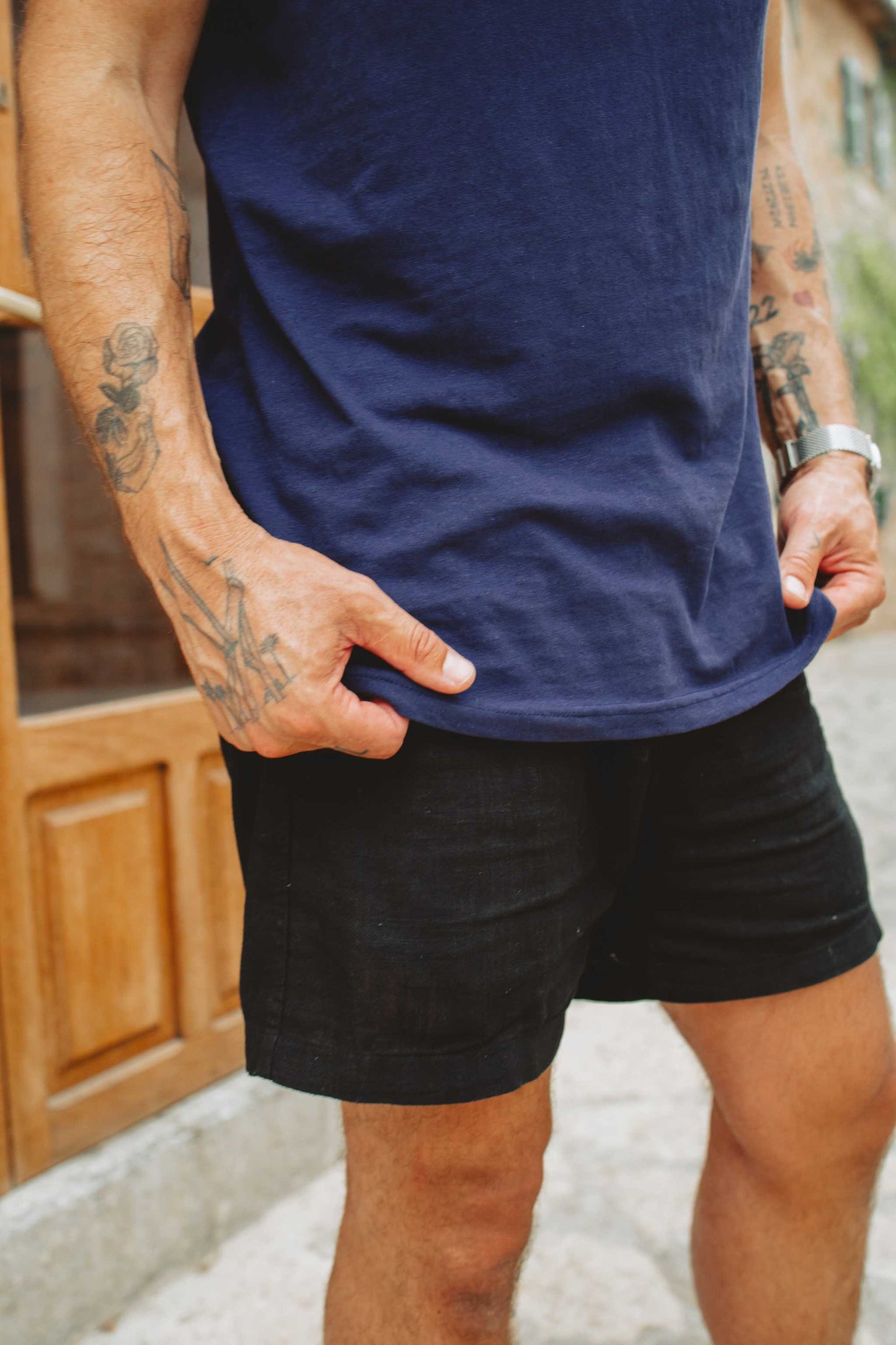 Mens Athletic Tank Top Sustainable Workout Apparel Hemp Organic Cotton Blend Breathable Fabric Design Natural Moisture Wicking Properties Lightweight Construction Eco Friendly Fitness Wear Perfect Yoga Training Essential Gym Tank Top