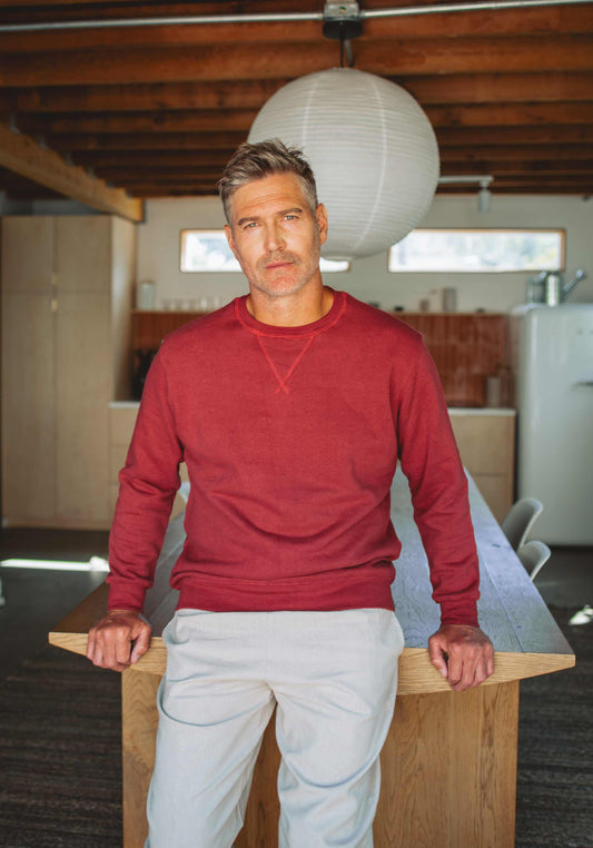 Sustainable Hemp Sweatshirt Organic Cotton Blend Eco Friendly Crewneck Pullover Natural Fiber Clothing Unisex Fleece Design Breathable Warmth Everyday Comfort Wear Soft Interior Fabric Durable Construction Quality Environmental Fashion