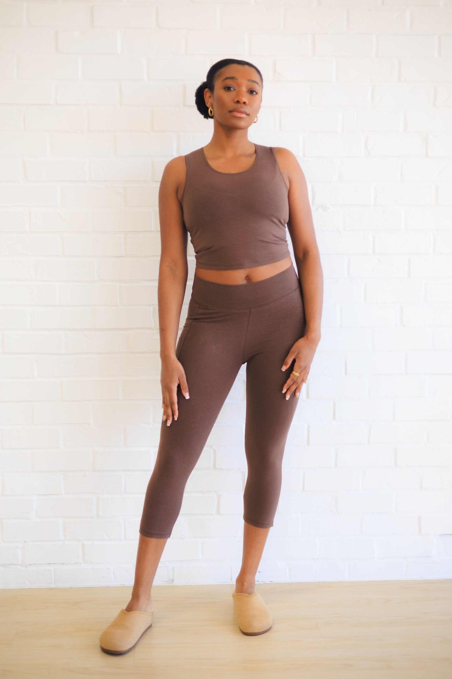 Hemp Capri Leggings with Pockets