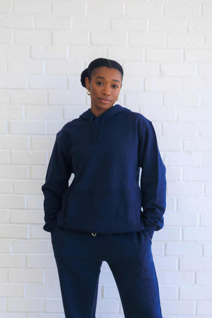 Hemp Hoodie - Organic Cotton and Hemp Fleece Unisex Pullover