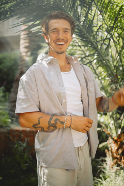 Men's Hemp Shirt – Ecofriendly Organic Cotton Camp Shirt for Summer