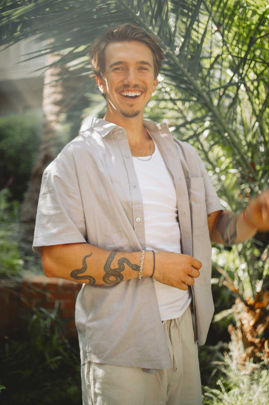 Men's Hemp Shirt – Ecofriendly Organic Cotton Camp Shirt for Summer